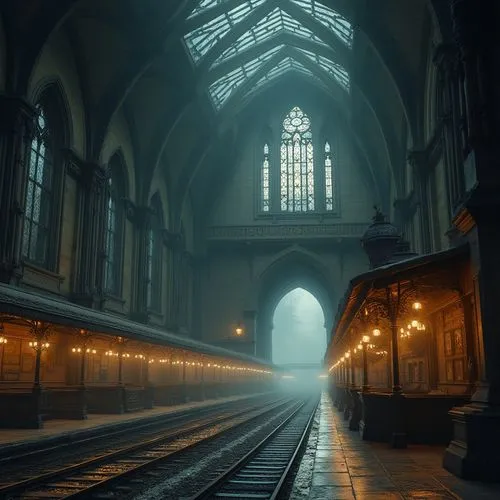 chappel,leadenhall,carreau,light trail,theed,hogwarts,diagon,ghost train,train station passage,light rays,oxbridge,haunted cathedral,altgeld,hogwarts express,wizarding,trainshed,railways,train tunnel,churchgate,spoor,Photography,General,Realistic