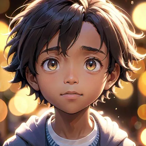 child portrait,mowgli,digital painting,child boy,a child,portrait background,world digital painting,miguel of coco,cg artwork,child,edit icon,nori,violet evergarden,the eyes of god,gold eyes,little boy,kids illustration,golden eyes,little child,little kid,Anime,Anime,Traditional