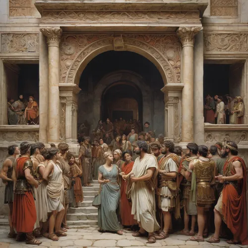 school of athens,pilate,the death of socrates,thymelicus,apollo and the muses,julius caesar,ancient rome,procession,romans,trajan,2nd century,roman history,the market,market introduction,rome 2,apollo hylates,classical antiquity,the roman empire,sermon,pentecost,Illustration,Realistic Fantasy,Realistic Fantasy 05