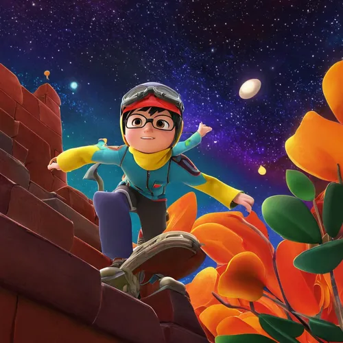 moonlight cactus,astronomer,climbing flower,animated cartoon,lost in space,night-blooming cactus,explorer,wonder,light year,asterales,spaceman,ninjago,cartoon flowers,falling stars,shooting stars,flying seeds,falling flowers,fireflies,wall,gravity,Art,Artistic Painting,Artistic Painting 27