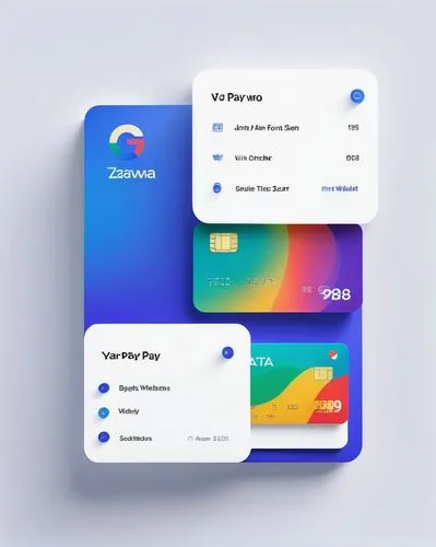 Modern Google Pay interface, minimalist white background, subtle gradient effect, rounded corners, sleek lines, Add Pass to Wallet button, prominent blue accent, fingerprint icon, secure lock symbol, 