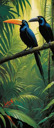 tropical birds,bird-of-paradise,toucans,birds on a branch,bird painting,tropical bird climber,birds on branch,bird couple,swainson tucan,pteroglosus aracari,pteroglossus aracari,bird of paradise,ivory-billed woodpecker,keel-billed toucan,tropical bird,white-winged widowbird,black toucan,chestnut-billed toucan,tropical animals,black macaws sari,Conceptual Art,Sci-Fi,Sci-Fi 15