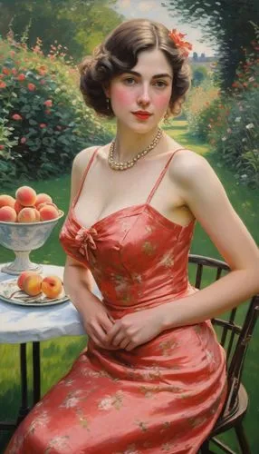 woman eating apple,red apples,girl picking apples,red apple,manzana,woman holding pie,Art,Classical Oil Painting,Classical Oil Painting 11