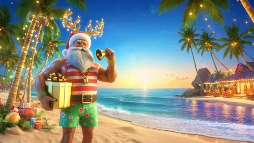 santa claus at beach,christmas on beach,christmas background,christmasbackground,christmas island,christmas wallpaper,travelocity,st claus,holidaymaker,christmas greeting,roelf,santaland,father christmas,lutin,claus,yuletide,knitted christmas background,north pole,natal,saint nicholas