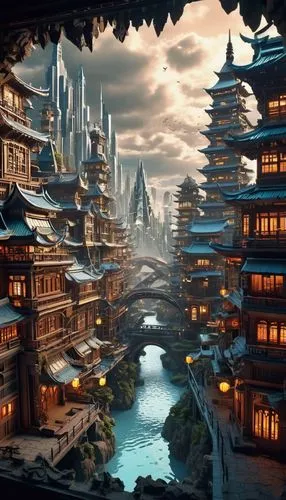 asian architecture,imagawa,ancient city,fantasy city,jinchuan,jonidan,tianxia,japan landscape,kyoto,yamatai,hanhwa,fantasy landscape,qingcheng,japanese background,dalixia,hezhou,seimei,huanghua,3d fantasy,fenghuang,Unique,Paper Cuts,Paper Cuts 03