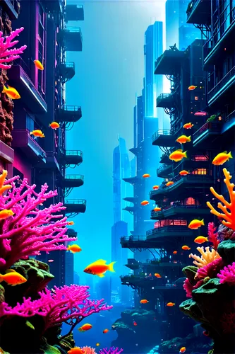 coral reef,aquarium,underwater background,ocean floor,underwater landscape,semiaquatic,underwater oasis,tropical fish,school of fish,coral fish,seaquarium,aquatic,fishes,long reef,reef,deep coral,undersea,oceanica,fish tank,coral,Conceptual Art,Sci-Fi,Sci-Fi 26