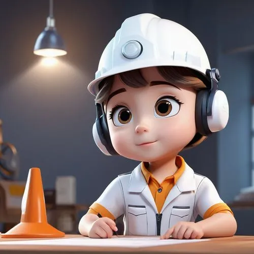 cartoon doctor,engineer,seamico,kidzania,cute cartoon character,plantronics,Unique,3D,3D Character