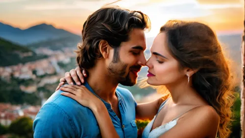 una pareja de enamorados jovenes estan abrazados y se miran intensamente con mucho amor enamorados a produndidad,the man and woman are facing each other,dulhania,sarun,aashiqui,sanam,subramanyam,tamas