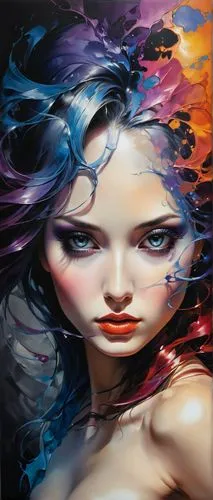 viveros,adnate,mystical portrait of a girl,nielly,fantasy art,rone,pacitti,overpainting,world digital painting,art painting,fluidity,pintura,emic,spray paint,jasinski,swirlgirls,fantasy portrait,chevrier,bodypainting,airbrush,Conceptual Art,Fantasy,Fantasy 03