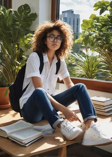 girl studying,zendaya,parvathy,with glasses,reading glasses,studious,librarian,rodenstock,gapkids,tassafaronga,bookworm,onitsuka,akanishi,window sill,mapei,estudiante,the girl studies press,keds,book glasses,girl at the computer,Illustration,Retro,Retro 21