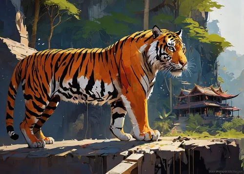 tigers nest,asian tiger,bengal tiger,a tiger,tiger,chestnut tiger,tigers,royal tiger,world digital painting,siberian tiger,sumatran tiger,bengal,tiger cub,tiger head,tigerle,digital painting,chinese pastoral cat,blue tiger,white tiger,young tiger,Conceptual Art,Sci-Fi,Sci-Fi 01