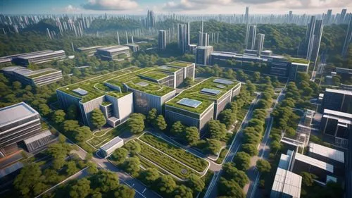 环境设计，鸟瞰图,building valley,autostadt wolfsburg,urban development,terraforming,smart city,urban design,metropolis,industrial area,eco-construction,espoo,urban towers,urbanization,urban park,business dist