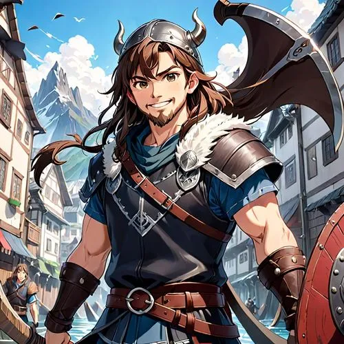 thorin,cg artwork,male character,dane axe,wind warrior,game illustration,heroic fantasy,barbarian,yi sun sin,hamelin,dragon li,alexander,adventurer,knight festival,male elf,fantasy warrior,dragoon,hellenthal,norse,portrait background,Anime,Anime,Traditional