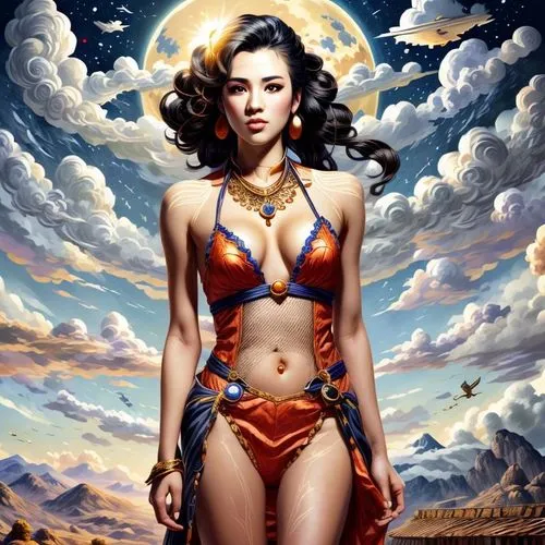 apsara,fantasy art,oriental princess,tretchikoff,fantasy woman,themyscira,barsoom,baoshun,polynesian girl,wonderwoman,warrior woman,oriental girl,kitana,fantasy picture,dakini,asian woman,amazona,oshun,inanna,maitreya