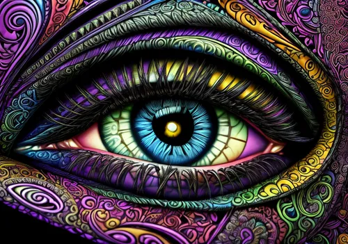 BLACK LIGHT POSTER STYLE,cosmic eye,peacock eye,psychedelic art,women's eyes,eye,third eye,eyes line art,abstract eye,eye ball,all seeing eye,violet eyes,hypnotize,hypnotized,psychedelic,eyeball,fract