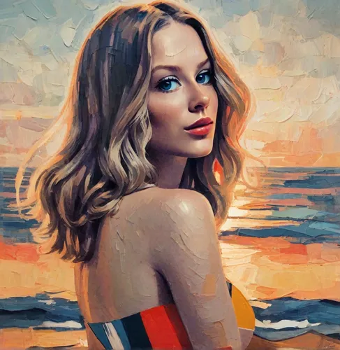 Young girl. Painting in the style of Diego Rodriguez de Silvi Velazquez. Impasto multi-layer painting technique.,oil painting on canvas,oil painting,oil on canvas,jennifer lawrence - female,bondi,blon