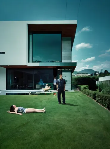 cube house,grass roof,dreamhouse,modern house,artificial grass,steidl