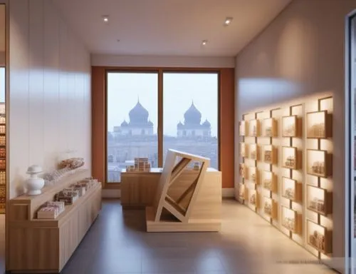 create an architectural realistic high quality render for a ground floor souvenir store in a pavilion with souvenir monuments and crafts,walk-in closet,mudroom,pantry,perfumery,gaggenau,humidors,parfu