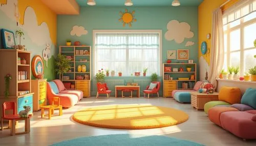 kids room,children's room,children's bedroom,the little girl's room,children's interior,boy's room picture,playing room,baby room,playroom,nursery,playrooms,nursery decoration,dandelion hall,great room,gymnastics room,livingroom,children's background,cartoon video game background,3d render,living room,Photography,General,Realistic