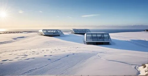 cube stilt houses,solar cell base,the polar circle,icewine,solar power plant,solar farm,Photography,General,Realistic