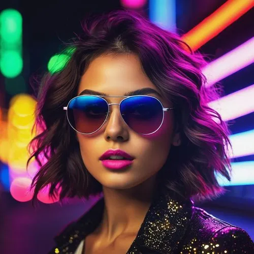 knockaround,color glasses,luxottica,sunglasses,neon makeup,photochromic,retro woman,retro eighties,cyber glasses,eyewear,colored lights,neon colors,colorful light,pink glasses,eyeshades,sunglass,retro girl,disco,neon lights,aviators,Photography,Artistic Photography,Artistic Photography 06