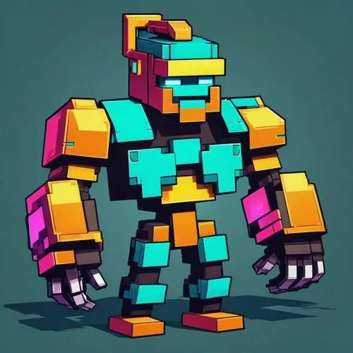 Pixel Art,robot icon,bot icon,minibot,voxel,bot,mech,huffer,bismuth,robotman,tankor,robotlike,battlesuit,rodimer,hotbot,cubisme,grabot,minatom,polyomino,eupator,ramtron