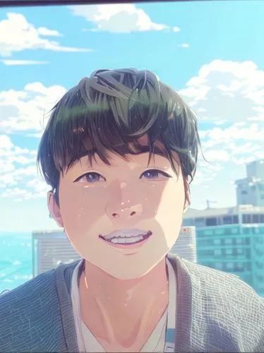 anime 3d,sope,busan sea,sunshine,jeon,sea ocean,bright sun,anime cartoon,so in-guk,guk,osomatsu,transparent image,beautiful frame,anime boy,edit icon,namsan,sun shine,beach background,kawaii boy,clear sky,Common,Common,Japanese Manga