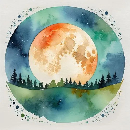 moon and star background,watercolor background,hanging moon,moonrise,full moon day,watercolor,moons,watercolor painting,watercolor paint,full moon,jupiter moon,lunar,the moon,moon,lunar landscape,moon night,phase of the moon,watercolors,moon phase,herfstanemoon,Illustration,Paper based,Paper Based 25