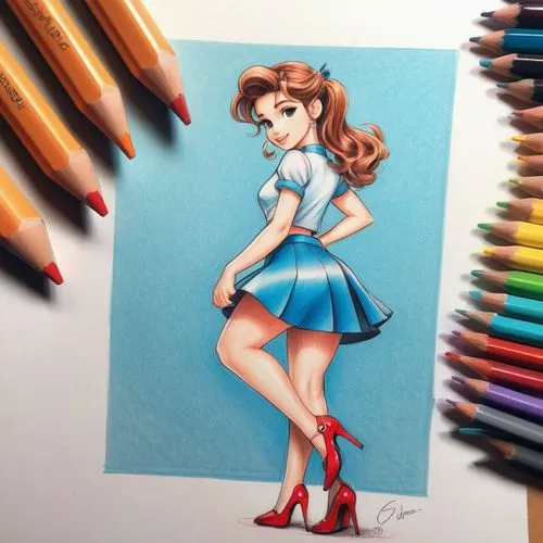 watercolor pin up,pin-up girl,retro pin up girl,color pencil,copic,pin up girl,color pencils,colored pencils,pinup girl,sailor,pin-up girls,retro pin up girls,colour pencils,pencil color,coloured pencils,colored pencil,pin-up,pin up girls,retro girl,colourful pencils,Illustration,Black and White,Black and White 08