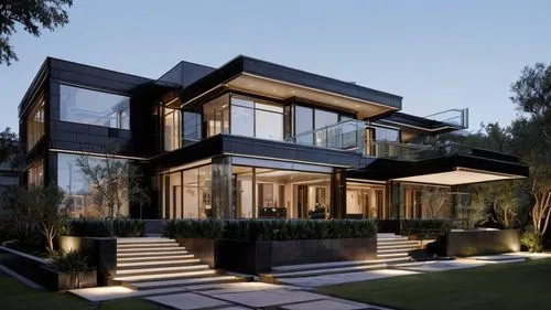 the mansion is a modern masterpiece, constructed entirely out of glass, adorned with sleek lines and shimmering glass. The house is made of glass, and its interior is luxurious. The walls are made of 