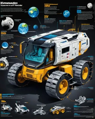 moon vehicle,lunar prospector,vector infographic,moon rover,spacebus,earthmover,moon base alpha-1,mindstorms,space capsule,astronautics,asteroid,spacecraft,submersibles,bepicolombo,minivehicles,armored vehicle,kryptarum-the bumble bee,microaire,hauler,mining excavator,Unique,Design,Infographics