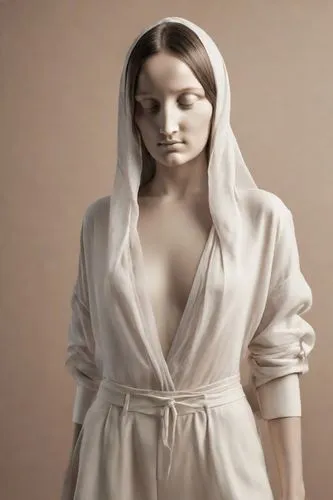 margairaz,abramovic,a wax dummy,woman sculpture,nightdress,white lady,pregnant statue,muslin,poppea,margaery,the angel with the veronica veil,milkmaid,zarahemla,unthanks,girl in cloth,novitiate,handmaid,nunsense,iphigenia,petrarca,Photography,Realistic