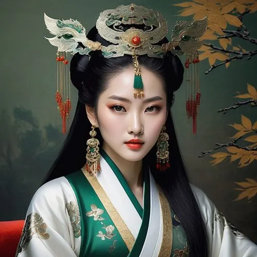 oriental princess,geisha,oiran,geiko,geisha girl,maiko,sanxia,kunqu,jianyin,jingqian,daiyu,oriental girl,yuanpei,inner mongolian beauty,diaochan,geishas,concubine,xiaofei,yunxia,xiaohua,Illustration,Realistic Fantasy,Realistic Fantasy 16