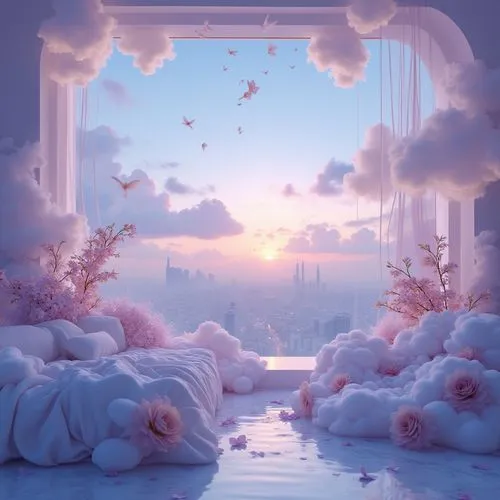 fantasy landscape,dreamscapes,dreamland,dreamscape,dream world,cloudmont,cartoon video game background,dreamlands,fairy world,fairyland,wonderlands,heavenward,cloudstreet,3d fantasy,fantasy picture,pink dawn,dusk background,dreamworld,dreamlike,background design,Photography,General,Realistic