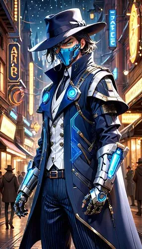 gunfighter,masquerade,smooth criminal,musketeer,guy fawkes,gentlemanly,dodge warlock,hatter,magistrate,sheik,aristocrat,admiral von tromp,magpie,steampunk,sheriff,male character,matador,banker,suit of spades,charreada,Anime,Anime,Cartoon