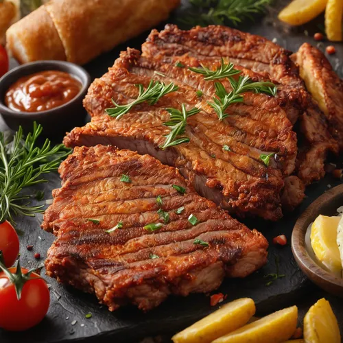 veal steak,pork steak,sirloin steak,rib eye steak,steak grilled,beef ribeye steak,hungarian food,beef steak,barbecued pork ribs,pork ribs,delmonico steak,grilled food,cevapcici,turkish cuisine,steaks,schnitzel with fries,holstein-beef,steak,chicken barbecue,churrasco food,Photography,General,Natural