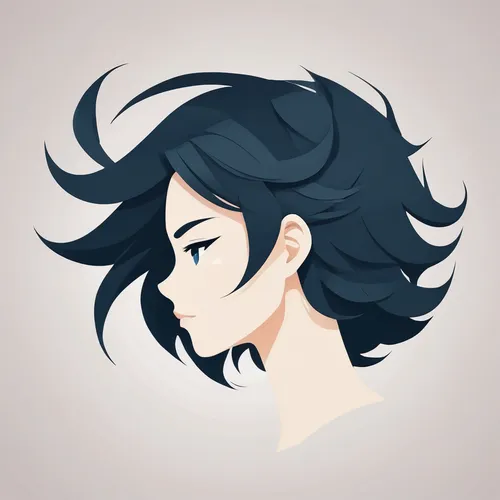 Drawing dynamic and flowing anime hair,layered hair,smooth hair,mullet,flat blogger icon,noodle image,head icon,tumblr icon,black hair,feathered hair,portrait background,noodle,haired,pin hair,edit ic