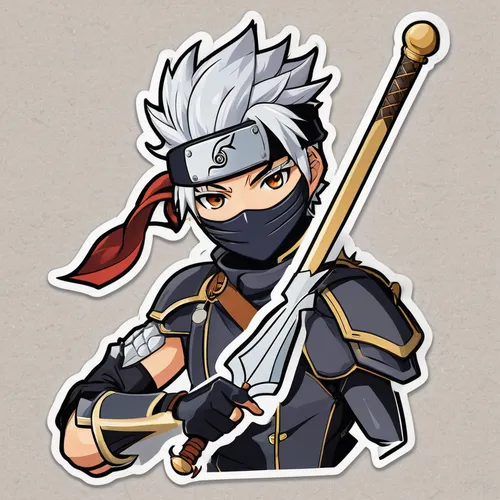 kakashi hatake,rein,sticker,archer,clipart sticker,shimada,nikko,mercenary,lancers,swordsman,ninja,asagiri,stylish boy,cartoon ninja,bird robin,shinobi,easter banner,kasuga,rose png,png image,Unique,Design,Sticker