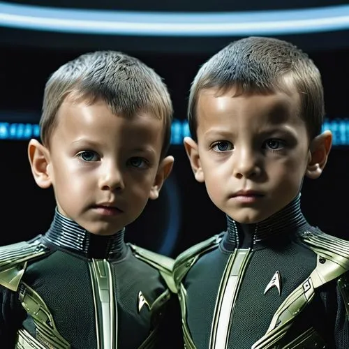 Twin Boys Assimilated By The Borg, Star Trek Kelvin Timeline, 2010 Hollywood Style,Perfect Robot Human Hybrid Boys ,stamets,romulans,romulan,futurekids,cylons,zenon,vulcans,zenonas,senderens,cloned,na