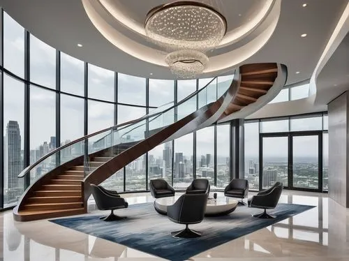 luxury home interior,penthouses,interior modern design,modern living room,modern decor,sky apartment,interior design,circular staircase,contemporary decor,sathorn,spiral staircase,futuristic architecture,modern office,great room,livingroom,luxury property,crib,living room,modern architecture,glass wall,Photography,Documentary Photography,Documentary Photography 17