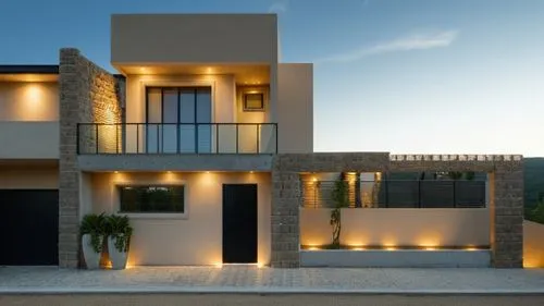 house with contemporary facade, natural stones and black metal gate,a building that has some plants in front of it,modern house,modern architecture,luxury home,fresnaye,beautiful home,modern style,Pho