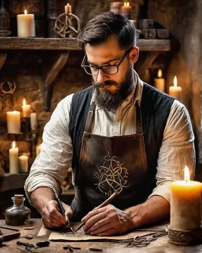 blacksmith,candlemaker,tinsmith,metalsmith,watchmaker,woodworker,silversmith,artisan,clockmaker,fire artist,craftsman,craftsmen,men chef,dwarf cookin,apothecary,luthier,victorian kitchen,gunsmith,copper cookware,a carpenter,Illustration,Paper based,Paper Based 24