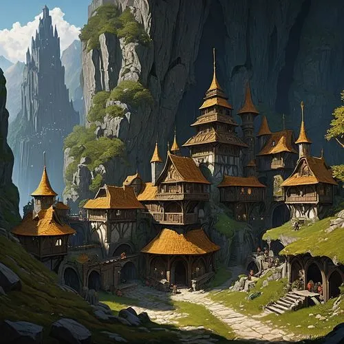 mountain settlement,mountain village,alpine village,knight village,ancient city,stone houses,ancient house,stone palace,escher village,asian architecture,villages,fantasy landscape,ancient buildings,house in mountains,monastery,aurora village,house in the mountains,peter-pavel's fortress,medieval town,tuff stone dwellings,Art,Artistic Painting,Artistic Painting 32