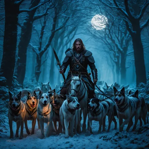 wolf hunting,wolves,howling wolf,fantasy picture,thorin,heroic fantasy,wolf pack,werewolves,king shepherd,wolfdog,bohemian shepherd,black shepherd,wolf,dog walker,fantasy art,hunting dogs,wolf bob,mushing,the wolf pit,witcher,Photography,General,Fantasy