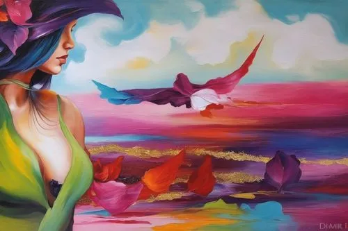 Passion  Painting Abstract Body Art Oil Painting
,vibrantly,welin,colibri,colorful background,vibrancy,couleurs,toucouleur,colorful birds,coloristic,art painting,passion butterfly,oil painting on canv