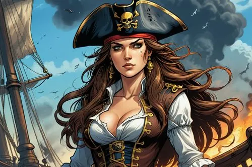 pirate,east indiaman,galleon,pirate treasure,black pearl,pirates,piracy,catarina,pirate flag,the sea maid,game illustration,naval officer,jolly roger,captain,naval battle,venetia,caravel,nautical banner,scarlet sail,sailer,Illustration,American Style,American Style 13