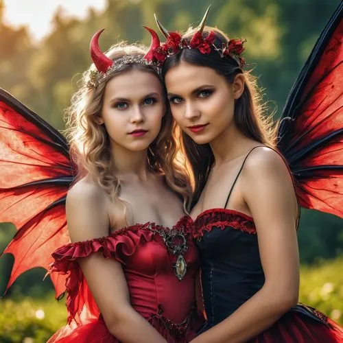 vintage fairies,faery,angel and devil,fairies,fairies aloft,red butterfly,damsels,faerie,angels,vampyres,enchanters,butterfly dolls,fairytale characters,angels of the apocalypse,cupids,crinolines,handmaidens,tvd,rhinemaidens,sorceresses,Photography,General,Realistic