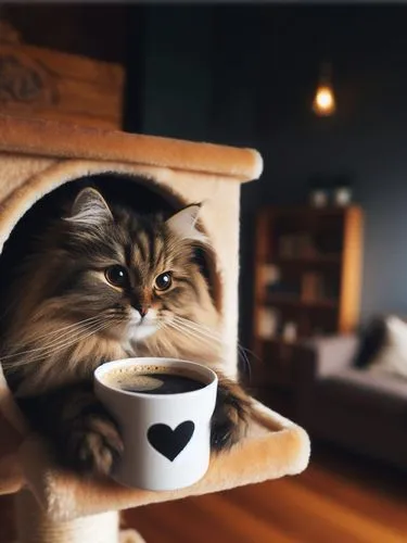 cat drinking tea,cat coffee,tea party cat,cappuccino,a cup of coffee,cup of cocoa,cat's cafe,cup of coffee,domestic long-haired cat,cute coffee,macchiato,drinking coffee,cups of coffee,coffee cup,coffee mug,teacup,tea zen,food warmer,a cup of tea,norwegian forest cat