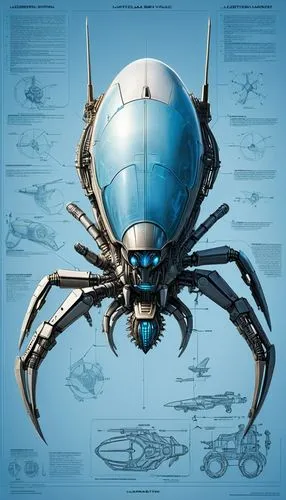 carrack,nautilus,deep sea nautilus,scarab,submersible,space ship model,arthropod,battlecruiser,airships,sci fiction illustration,semi-submersible,carapace,chesapeake blue crab,black crab,tarantula,constellation swordfish,alien ship,model kit,arachnid,crab 1,Unique,Design,Blueprint