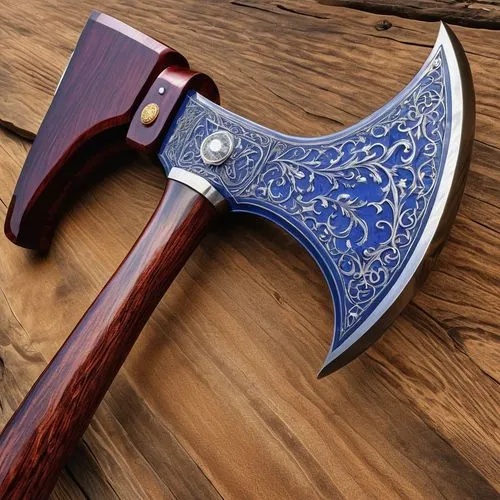 dane axe,hunting knife,tomahawk,stonemason's hammer,scabbard,embossed rosewood,tower flintlock,bowie knife,throwing axe,axe,hand saw,rebate plane,hand shovel,cuttingboard,framing hammer,a hammer,hatchet,austrian briar,wood shaper,mandarin wedge,Photography,General,Realistic